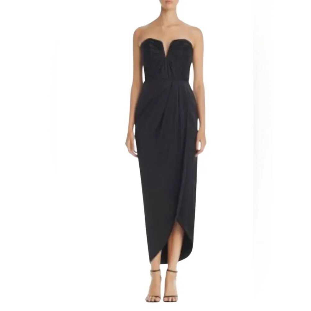 Yumi Kim Strapless Asymmetrical Gown Size Medium